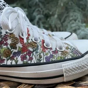 converse chuck taylor all star lo sneaker white wildflowers